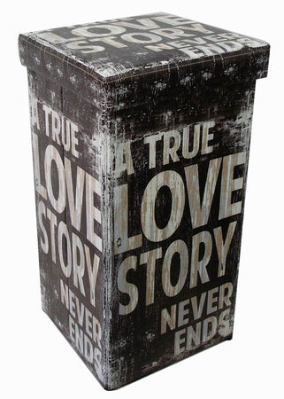 Biscottini Pouf Contenitore Richiudibile Ecopelle Biscottini 32x32x60 Organizzatore Casa