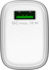 Caricabatterie Ricarica Rapida USB QC 3.0 (18 W) Bianco