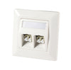 Presa a Muro per 2 Adattatori in Fibra Ottica E2000&regsimplex SC simplex o LC duplex