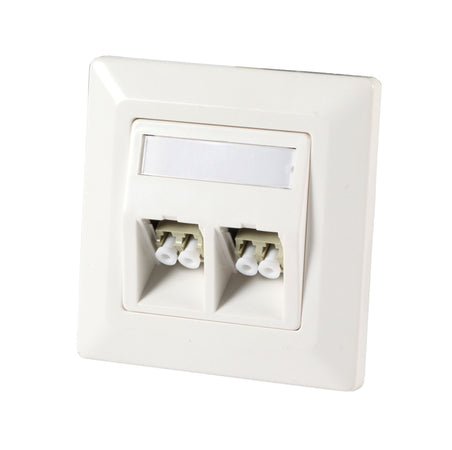 Presa a Muro per 2 Adattatori in Fibra Ottica E2000&regsimplex SC simplex o LC duplex