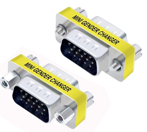 Mini Gender Changer VGA DB 15 poli HD M/M