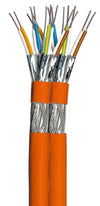 Bobina S/FTP, 4 coppie, Cavo Cat.7 1000 MHz Rame 500m Rigido Arancione