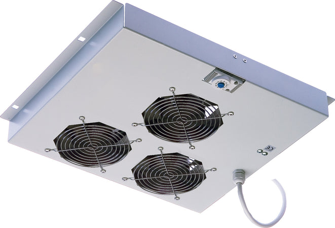 Gruppo 3 Ventole a Soffitto con Termostato per Armadi Rack