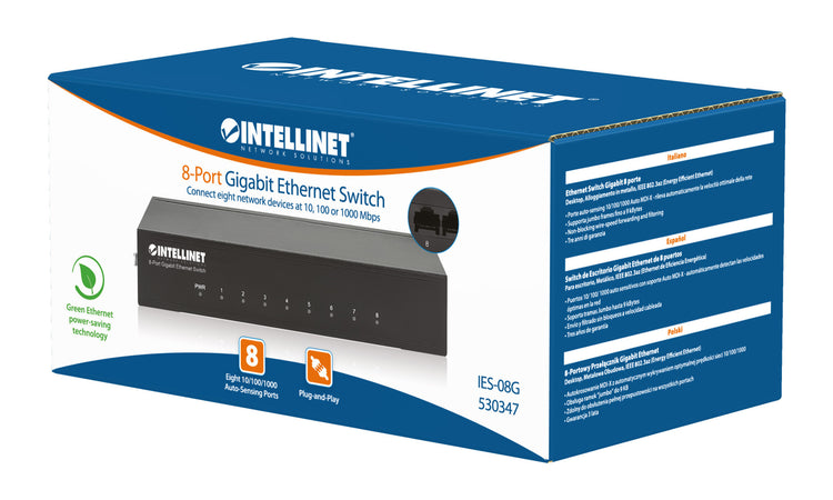 Ethernet Switch Gigabit con 8 porte Desktop