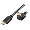 Cavo HDMI High Speed con Ethernet A/A M/M Angolato 2 m Nero