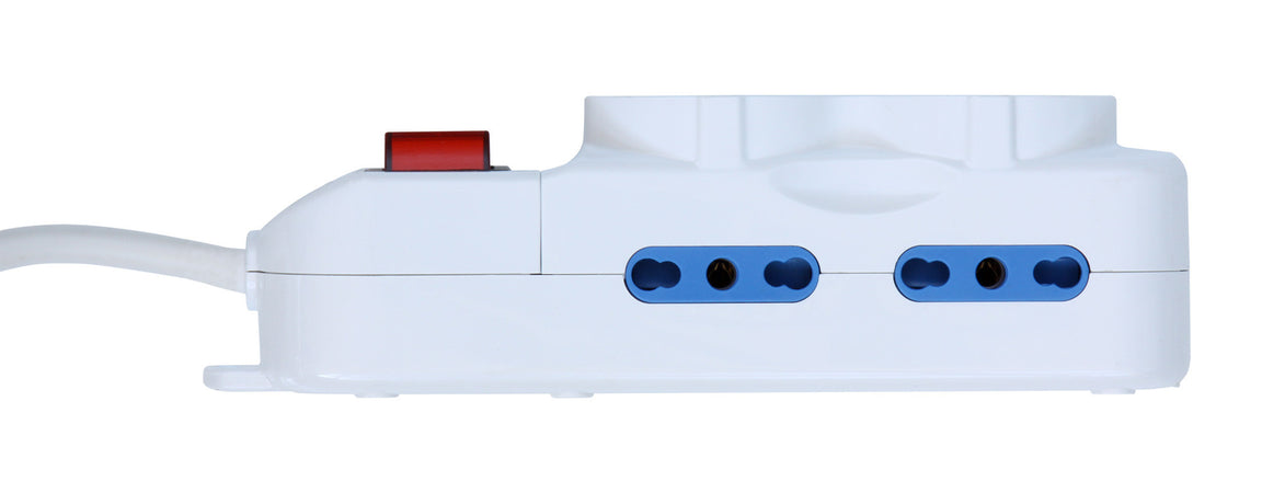 Multipresa 4 Posti Italiana Bipasso / 2 Schuko con Interruttore