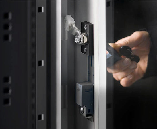 Maniglia Girevole per Porta Armadi Rack Nera