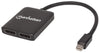 Splitter Hub Mini DisplayPort a 2 porte DisplayPort con MST