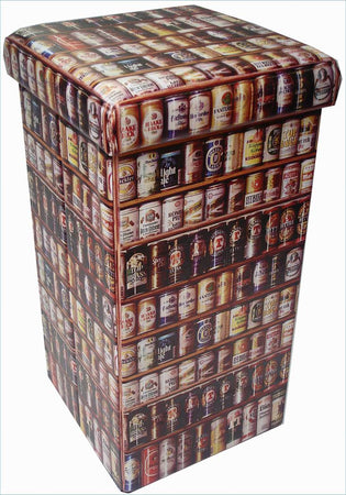 Biscottini Pouf contenitore richiudibile in ecopelle