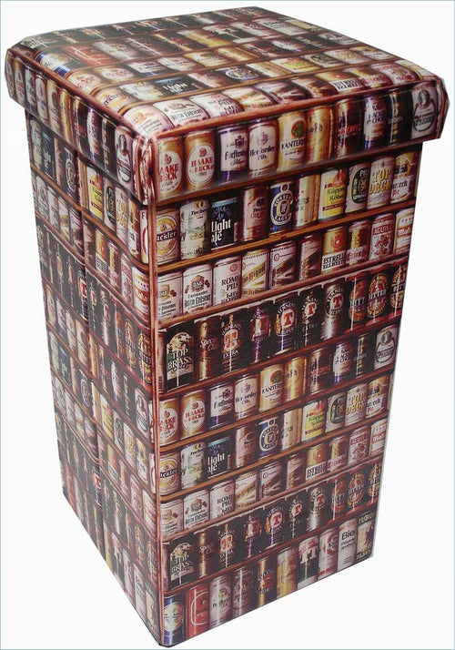 Biscottini Biscottini Pouf Contenitore Richiudibile Ecopelle Sgabello Poggiapiedi 32x32x60