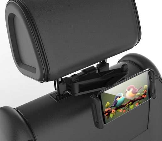 Supporto Tablet Smartphone Estensibile per Poggiatesta auto Rotazione 360&deg