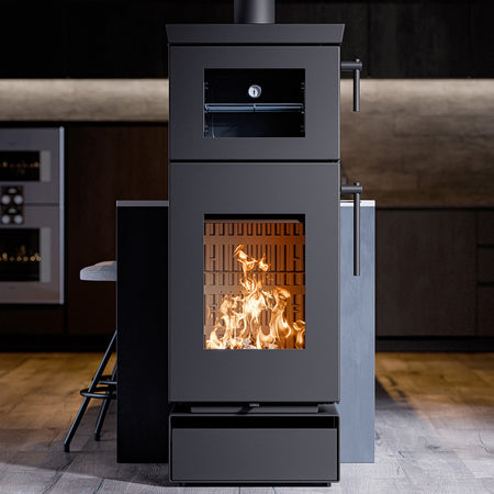Thermorossi Stufa a Legna Zen O con Forno 9 kW