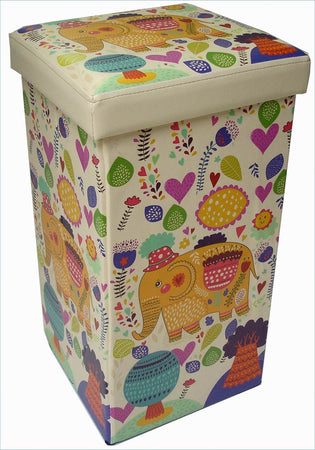 Biscottini Pouf contenitore richiudibile in ecopelle