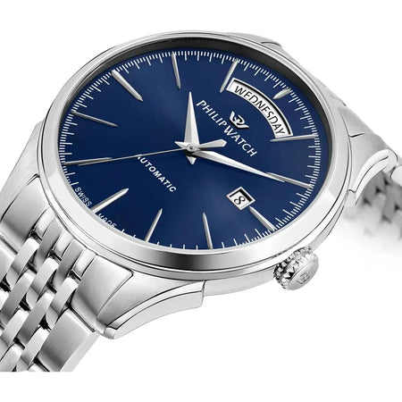 Orologio PHILIP WATCH uomo Roma automatico acciaio / blu