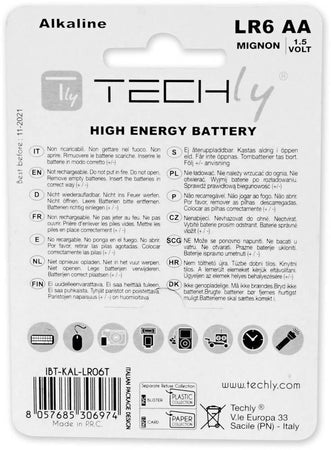 Blister 4 Batterie High Power Stilo AA Alcaline LR06 1,5V