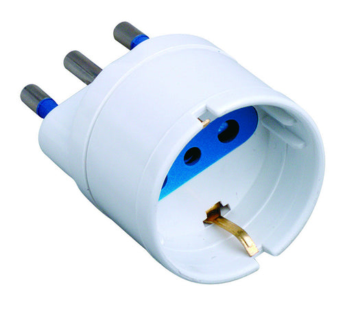 Adattatore spina 16A presa Schuko Bianco