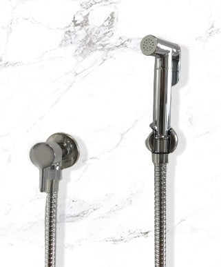 Kit idroscopino doccetta bidet moderno in ottone completo flessibile 120 support abs