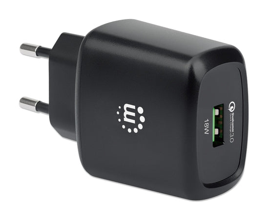 Caricatore USB da Muro QC3.0 18W Quick Charge&trade Nero