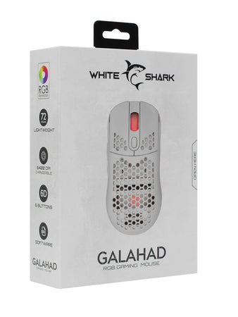 Gaming Mouse Galahad RGB 6400 6D dpi bianco