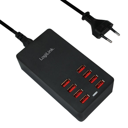 Caricatore da Tavolo a 8 porte USB 44W Nero