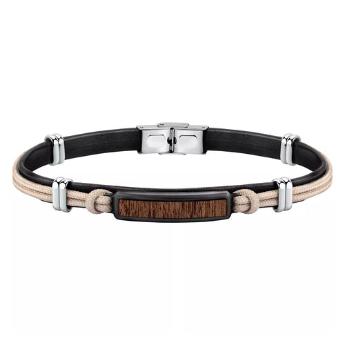 Bracciale SECTOR uomo Wood string beige - 22 cm