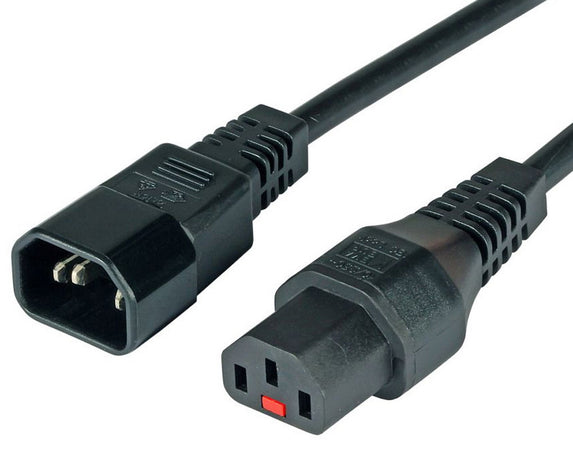 Cavo Prolunga C14 180&deg a C13 180&deg con Blocco IEC 2m