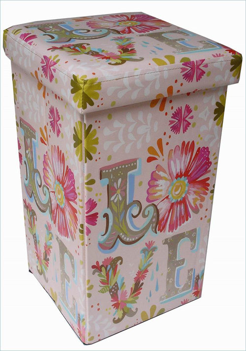 Biscottini Pouf contenitore richiudibile in ecopelle