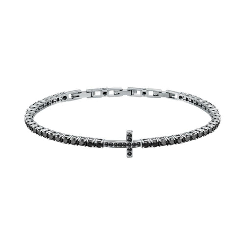 Bracciale MORELLATO uomo Tennis argento 925 / pietre nere