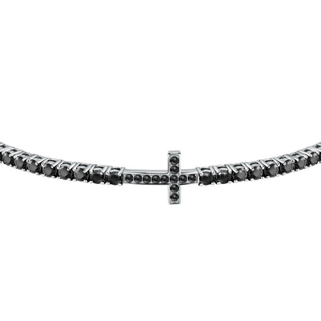 Bracciale MORELLATO uomo Tennis argento 925 / pietre nere