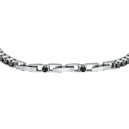 Bracciale MORELLATO uomo Tennis argento 925 / pietre nere