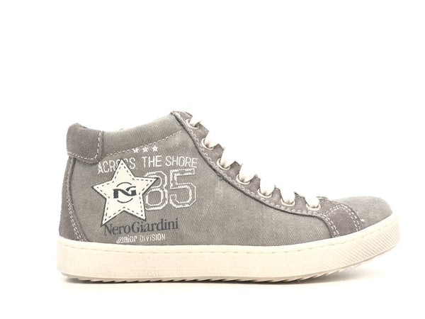 NERO GIARDINI Sneakers alta bambino grigio fumo