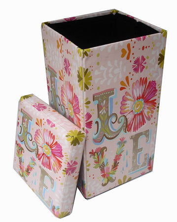 Biscottini Pouf Contenitore Biscottini Praticissimo Richiudibile Ecopelle 32x32x60 Casa