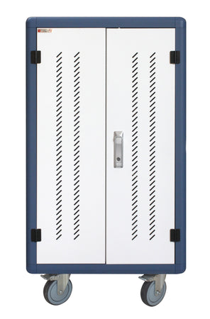Carrello Stazione di Ricarica Ventilato 30 Notebook o Smartphone Bianco/Blu