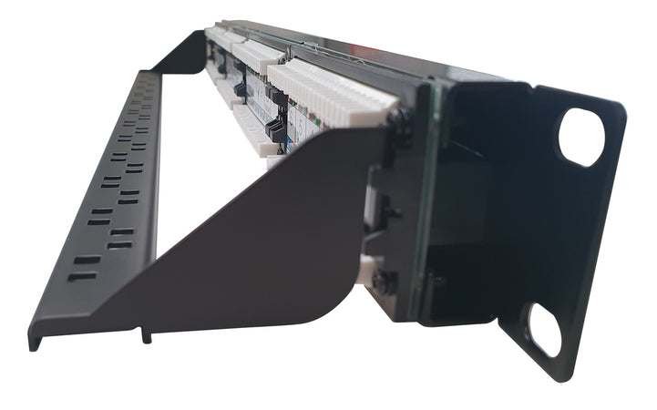 Pannello Patch UTP 24 Posti RJ45 Cat.6 con barra gestione cavi