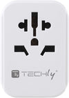 Adattatore da Viaggio Universale 150 Paesi 3 porte USB tipo A Bianco