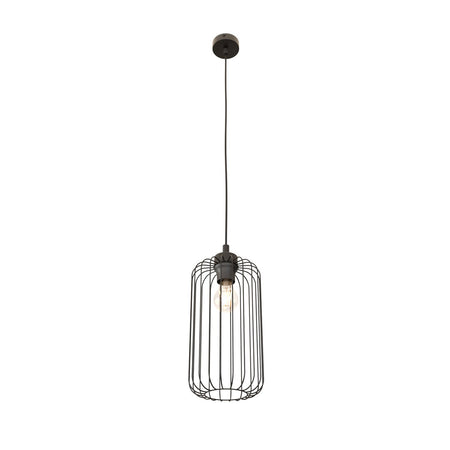 Sospensione Minimal Industrial Vander 1 Luce Nera