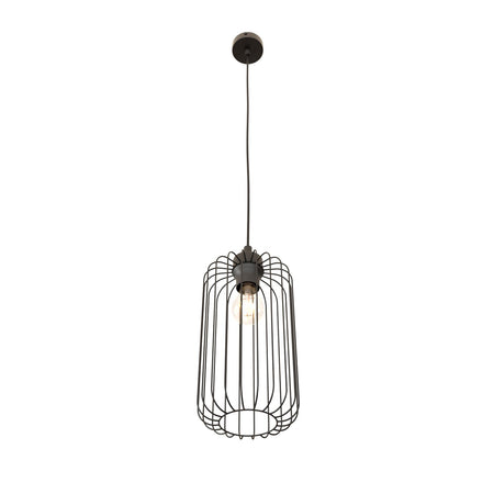 Sospensione Minimal Industrial Vander 1 Luce Nera