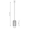 Sospensione Minimal Industrial Vander 1 Luce Nera