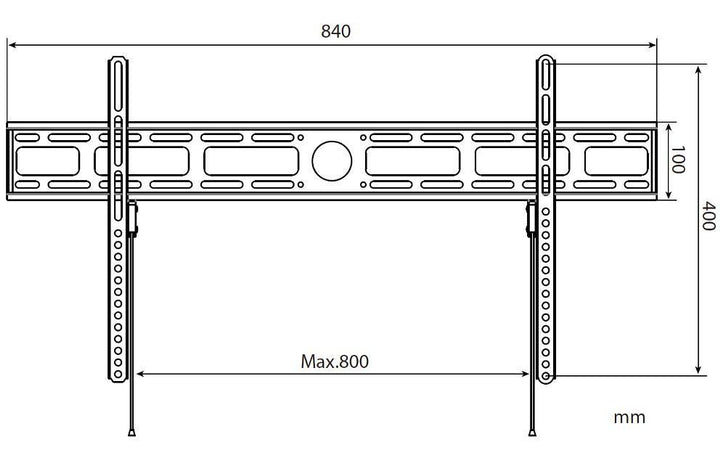 Supporto a Muro per TV LED LCD 42-80'' Ultra Slim fisso H400mm