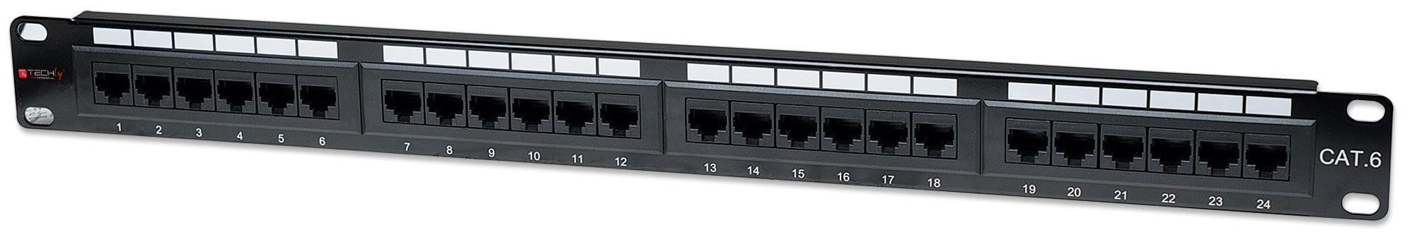 Pannello Patch UTP 24 Posti RJ45 Cat.6 Techly