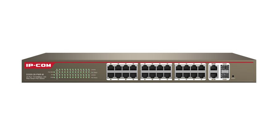 Switch 24 porte 10/100 con 2 porte gigabit/SFP combo con supporto Web-Smart