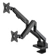 Supporto da Scrivania Doppio Monitor 17-32'' con Molla a Gas e Docking Station 8-in-1
