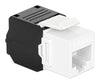 Frutto Keystone RJ45 Cat.6 UTP Tool-Free Bianco Nero