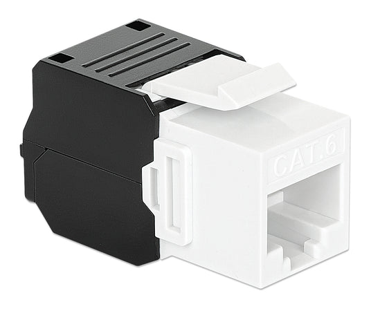 Frutto Keystone RJ45 Cat.6 UTP Tool-Free Bianco Nero
