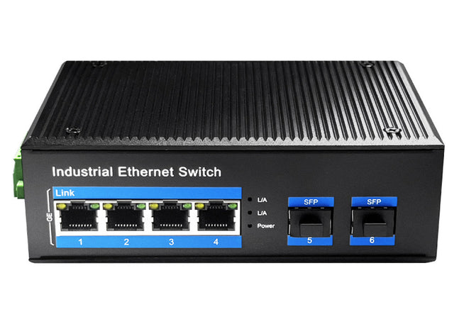 Switch Industriale Gigabit 4 Porte con 2 slot SFP, IG1004S2