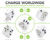 Adattatore da Viaggio Universale 150 Paesi 3 porte USB tipo A Bianco