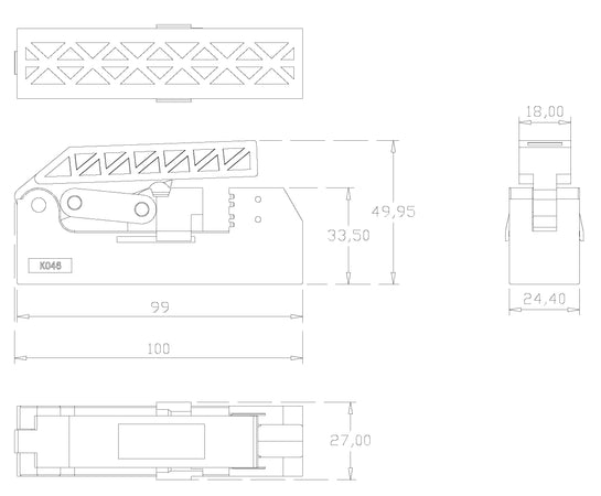 Kit 24 Frutti Cat.6 UTP 180&deg Keystone con Pinza Crimpatrice