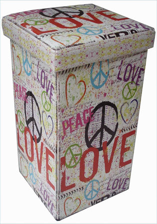 Biscottini Pouf Contenitore Richiudibile Biscottini Ecopelle Design 32x32x60 Casa Ufficio