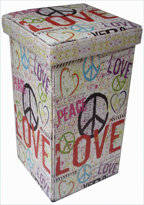 Biscottini Pouf Contenitore Richiudibile Biscottini Ecopelle Design 32x32x60 Casa Ufficio