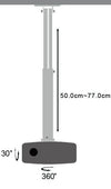 Supporto a soffitto professionale per proiettori estensione 50-77 cm